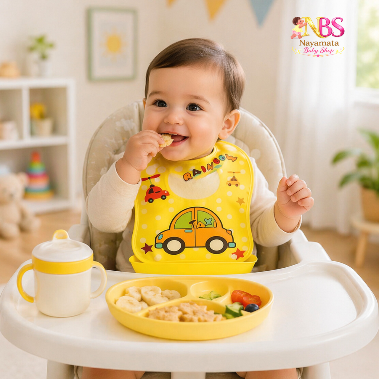 220421 Baby Silicone Feeding Bib | শিশুর সিলিকন ফিডিং বিব - Image 1