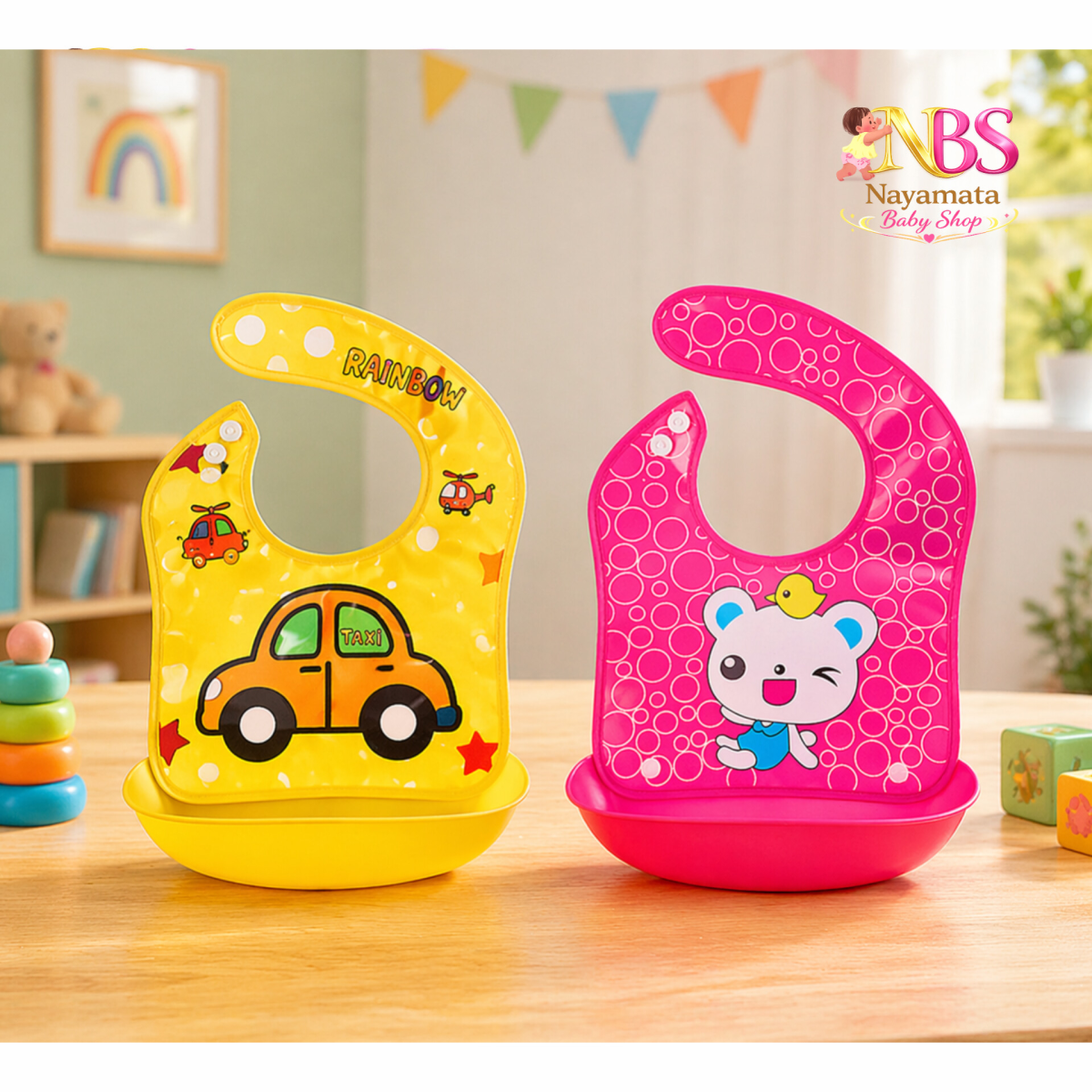 Baby Silicone Feeding Bib | শিশুর সিলিকন ফিডিং বিব - Image 2