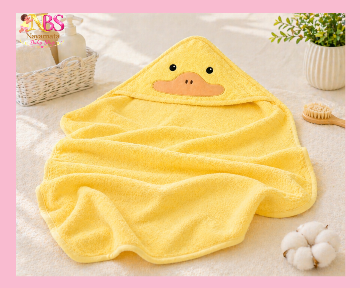 Terry Cotton Baby Hooded Towel Cap | টেরি কটন বেবি হুডেড টাওয়েল ক্যাপ - Image 4