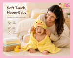 Terry Cotton Baby Hooded Towel Cap | টেরি কটন বেবি হুডেড টাওয়েল ক্যাপ - Image 3
