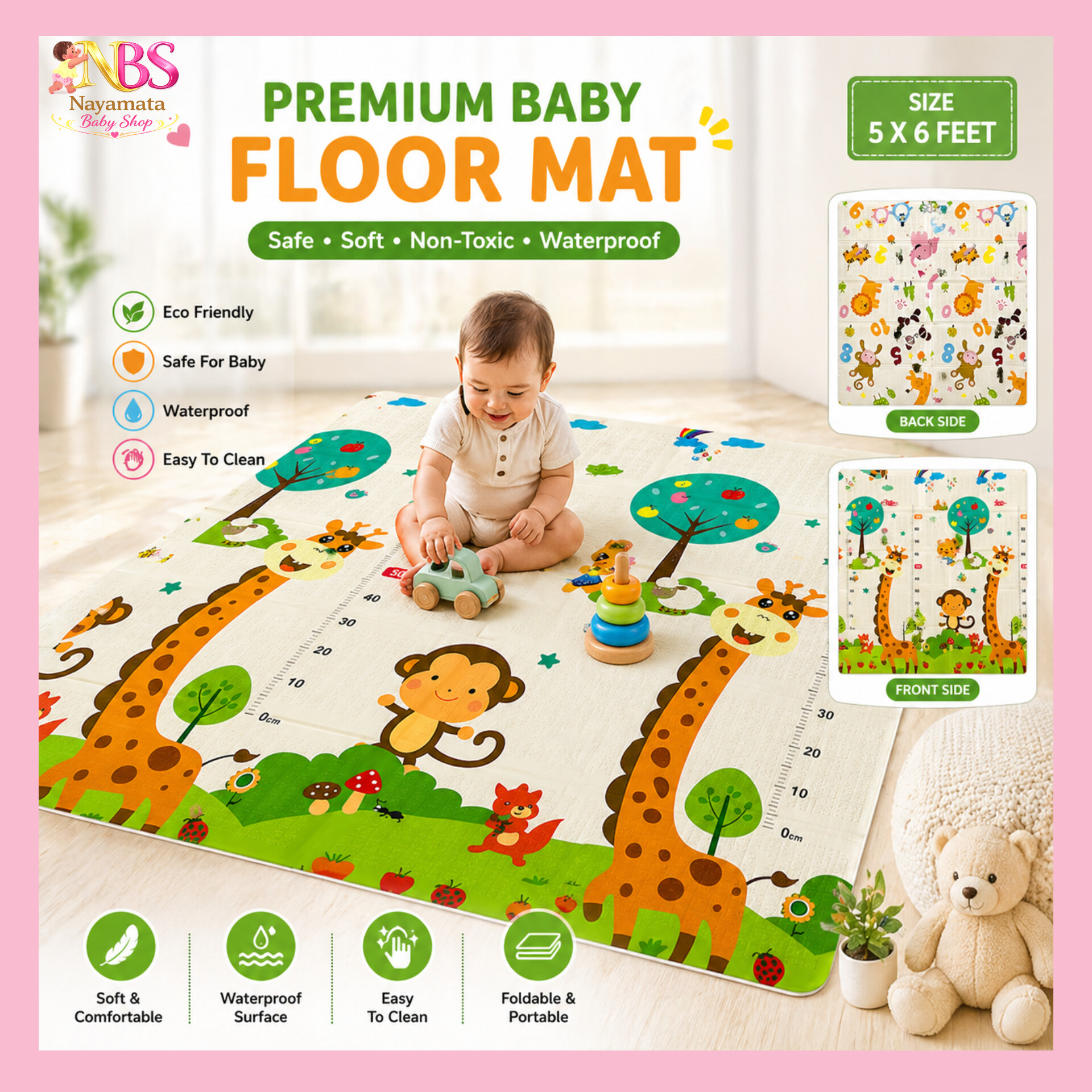 InShot_20260430_103544026.jpg Premium XPE Foldable Baby Play Mat | Safe & Waterproof Play Mat BD - Image 1