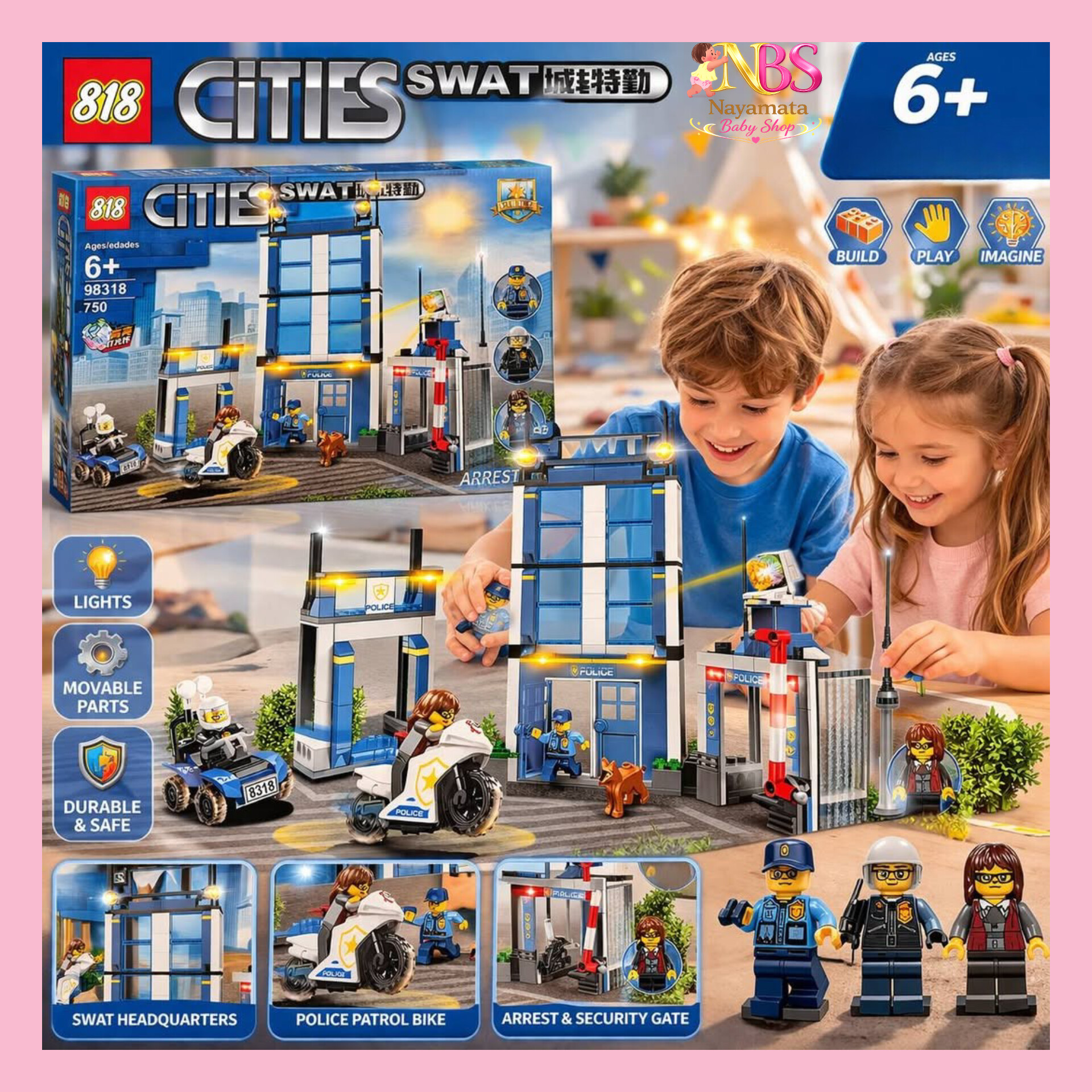 InShot_20260504_111838175.jpg SWAT Police Headquarters Building Blocks Set - Image 1