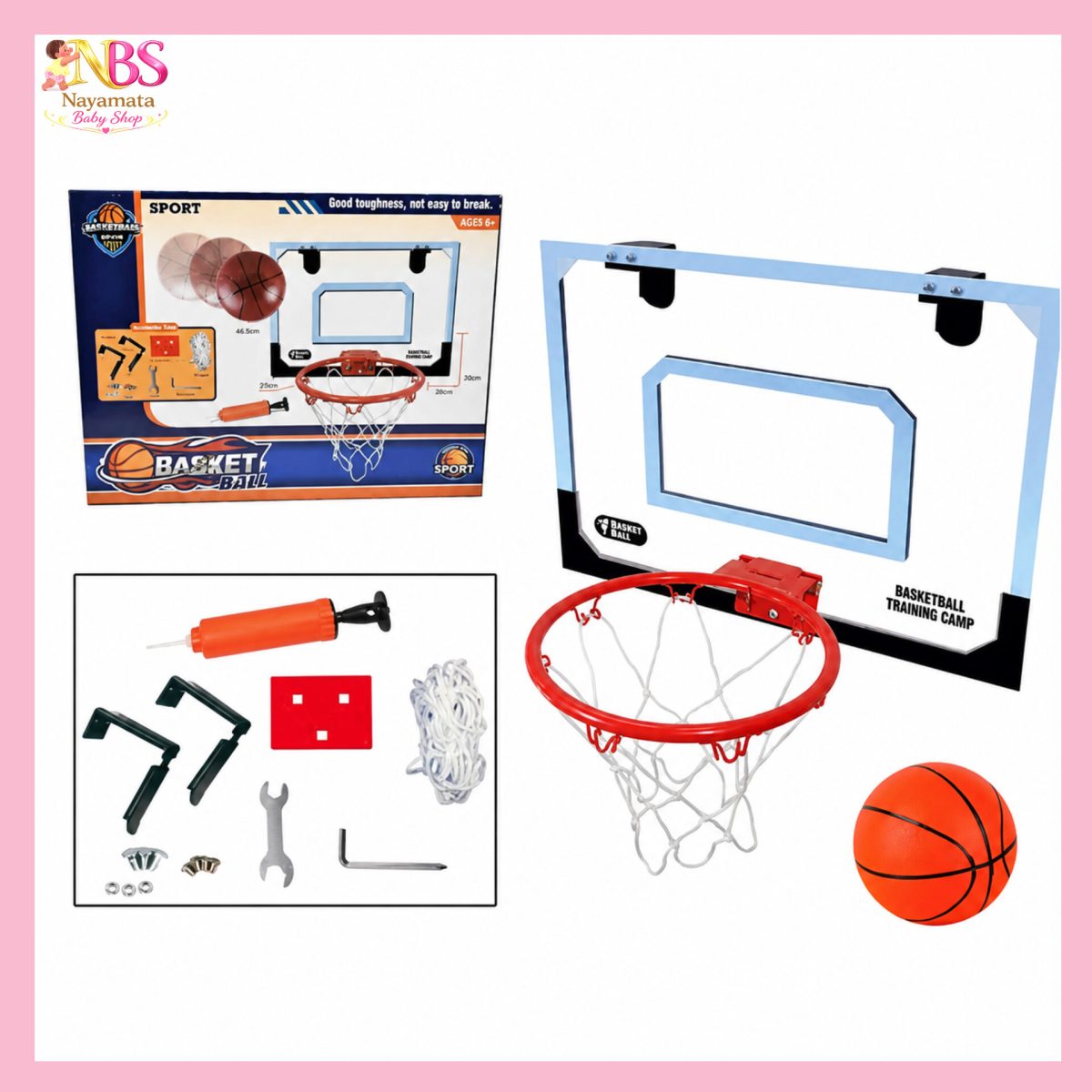Premium Mini Basketball Shooting Set for Kids – Hoop, Backboard & Ball Kit - Image 2