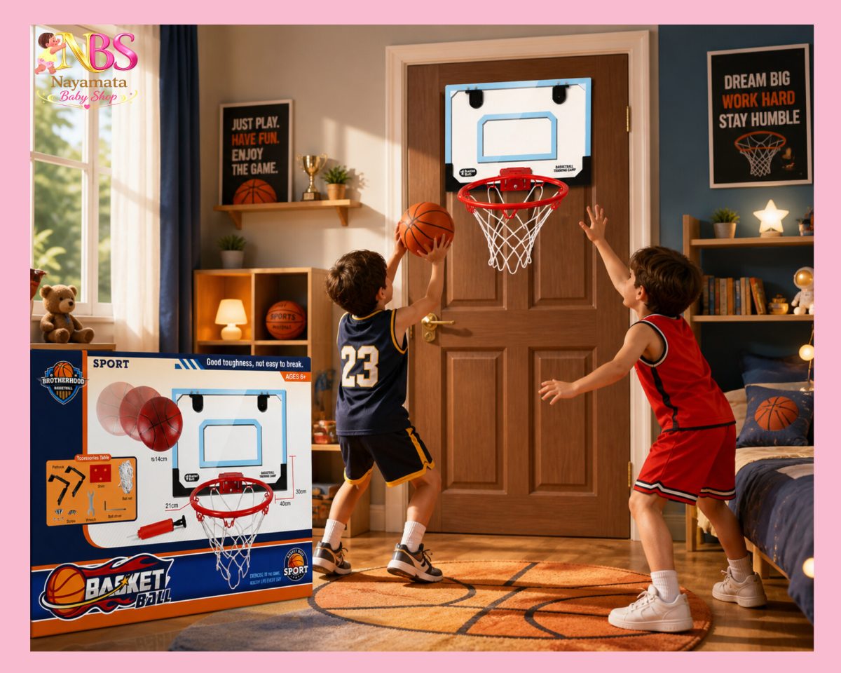 Premium Mini Basketball Shooting Set for Kids – Hoop, Backboard & Ball Kit - Image 3