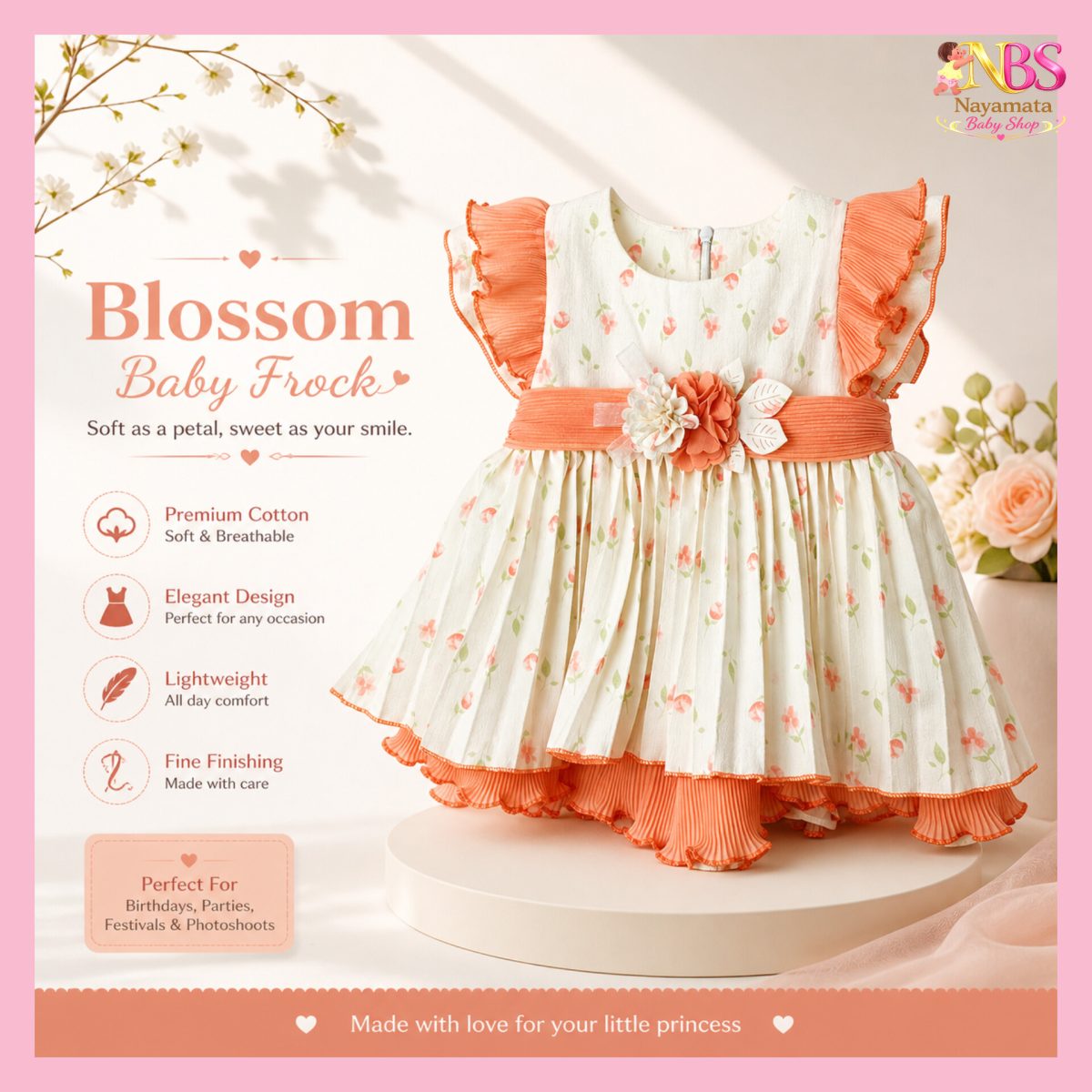 Baby Girl Georgette Frock |  জর্জেট ফ্রক - Image 2