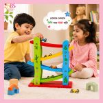 Wooden Car Track Toy for Kids | Mini Speeding Car Toy BD