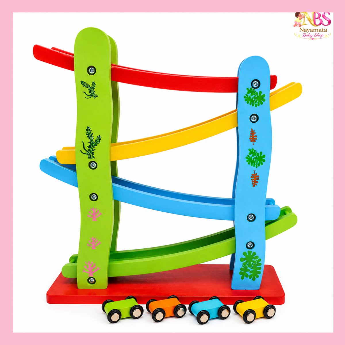 Wooden Car Track Toy for Kids | Mini Speeding Car Toy BD - Image 4