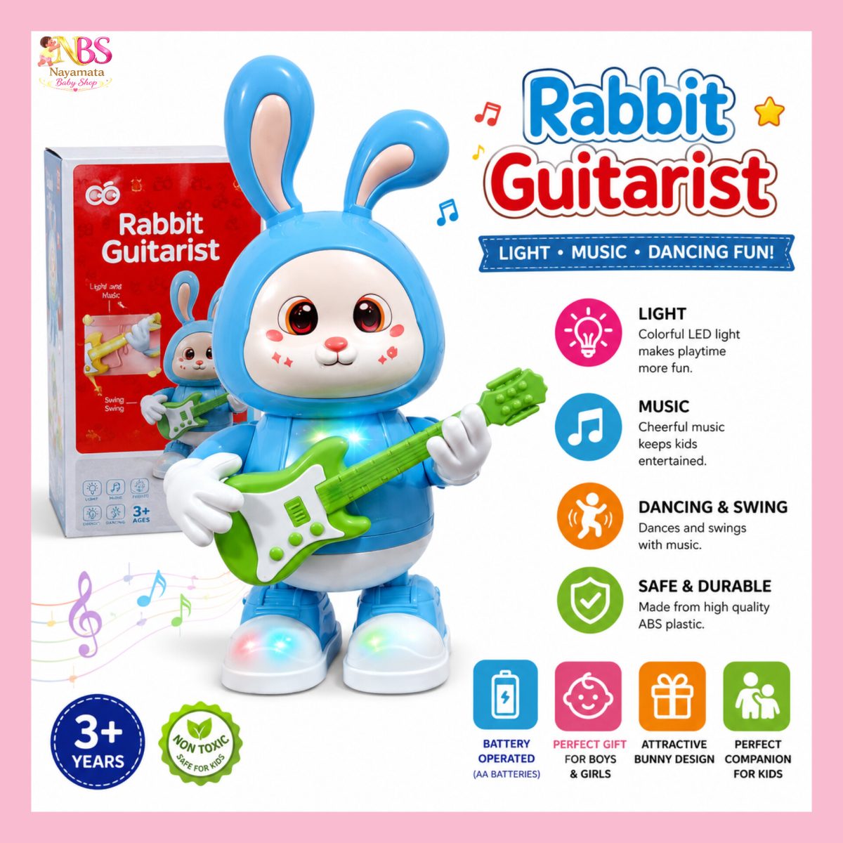 Rabbit Guitarist Toy | Musical Toy for Kids in Bangladesh - Image 3