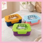 Portable Car Design Tiffin Box | Food-Grade Kids Lunch Box - Image 3