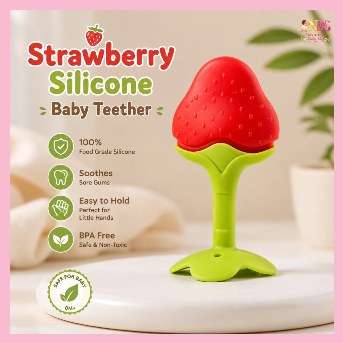 Fruit Shape Silicone Baby Teether BD BPA Free Baby Teething Toy