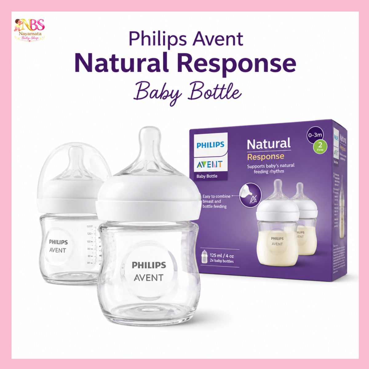 Philips Avent Baby Feeder 125ml BD Natural Response Bottle 0m+
