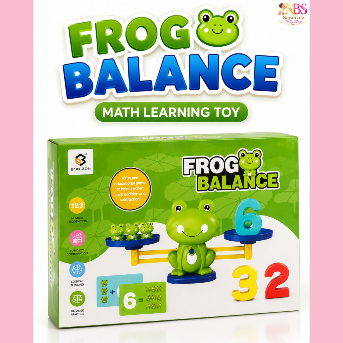 Frog Balance Math Learning Toy BD Kids Educational Counting Game