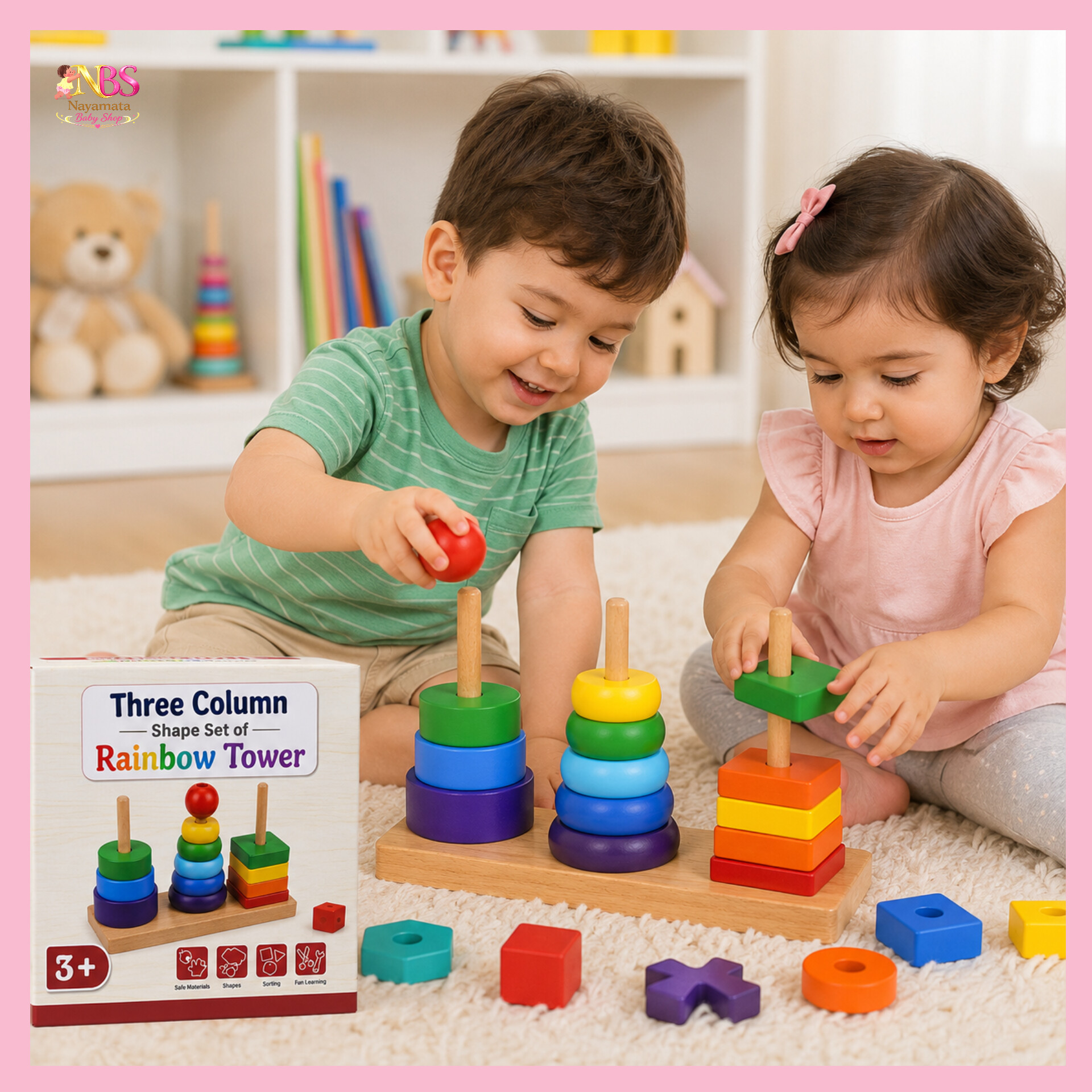 InShot_20260609_211826096.jpg Three Column Shape Set Rainbow Tower BD wooden educational toy for kids