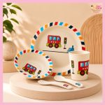 Bamboo Fiber Kid's Tableware Set in BD - বাচ্চাদের জন্য নিরাপদ ও পরিবেশবান্ধব প্লেট, বোল ও কাটলারি সেট