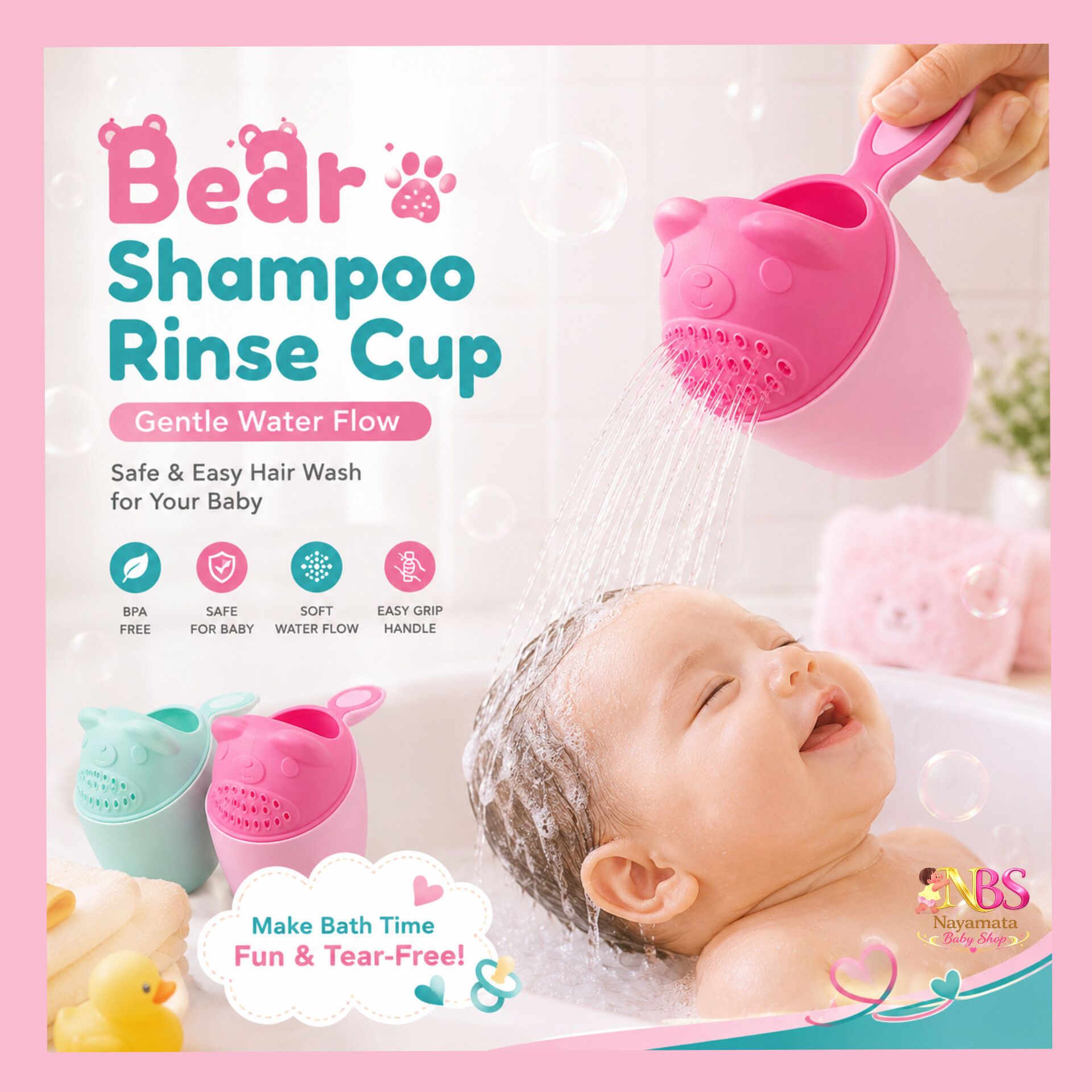 InShot_20260613_220210024.jpg Baby Shampoo Cup (Shower Pot) - শিশুর গোসলের জন্য চোখ-সুরক্ষা শ্যাম্পু কাপ