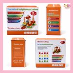 মন্টেসরি Wooden Shape Sorting Board – শিশুর বুদ্ধি বিকাশের কাঠের খেলনা