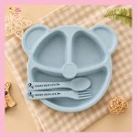 Wheat Straw Kids Dinner Plate – Bear Design - Image 5