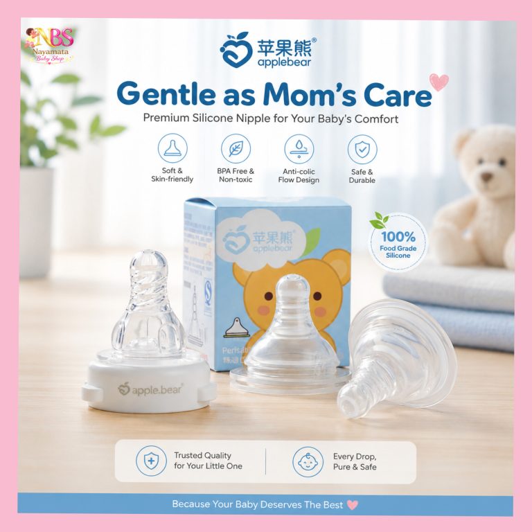 Applebear soft silicone baby nipple BPA free