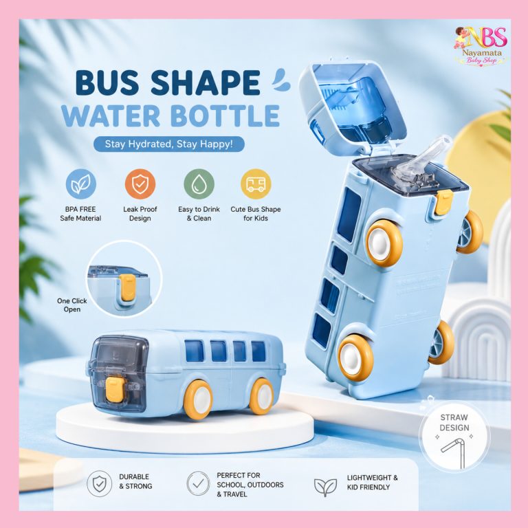 Creative Baby Bus design children's straw water cup