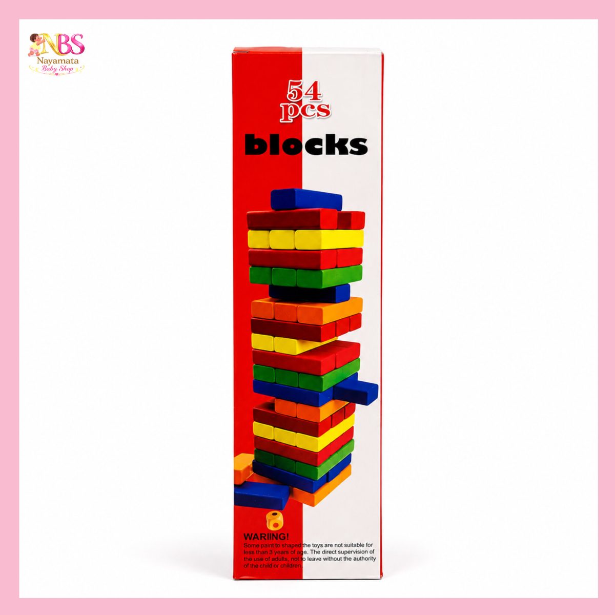 54 PCS Wooden Tumbling Tower Blocks Game | Educational Wooden Stacking Game for Kids in Bangladesh