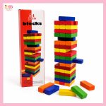 54 PCS Wooden Tumbling Tower Blocks Game | Educational Wooden Stacking Game for Kids in Bangladesh