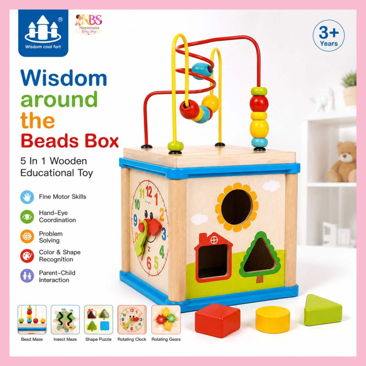 Wisdom Around The Beads Box Educational Bead Maze Toy for Kids | Nayamata Baby Shop