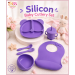 silicon baby cutlery set with plate bowl spoon fork