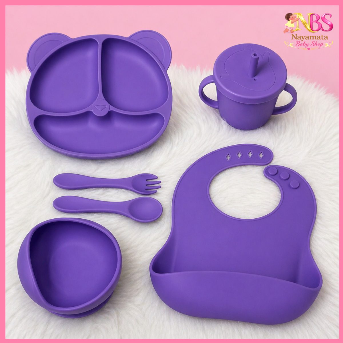 Silicon Baby Cutlery Set Bangladesh | Food Grade Silicone Baby Feeding Set - Image 2